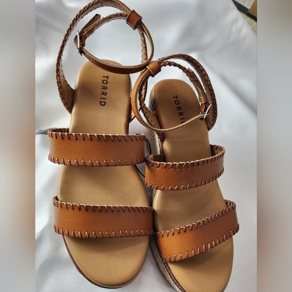 Torrid Brown Strappy Wedge Sandals - Picture 7 of 8